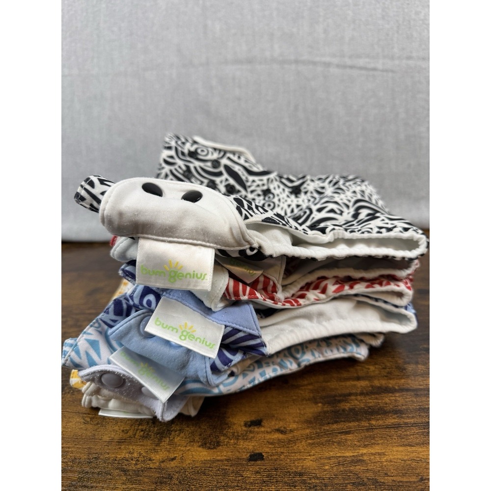 8 BumGenius Chelsea Perry Diaper Cover Lot Of 8 One Size Adjustable Snaps